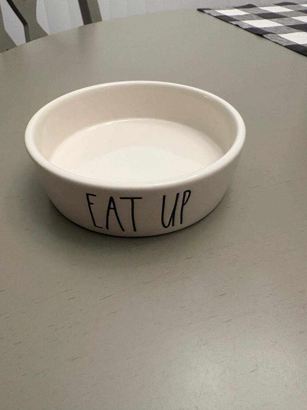 Rae Dunn Artisan Collection EAT UP Ceramic Pet Bowl